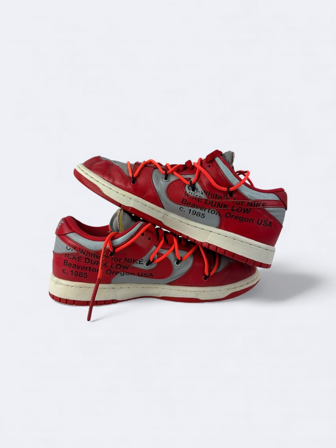 Off-White x Nike Dunk Low "University Red" - 43 Casual Area