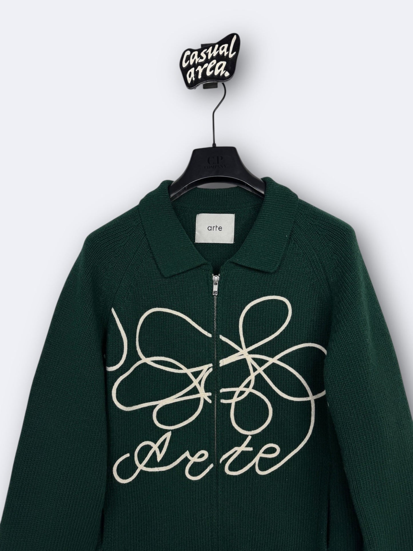 Cardigan Flower Round Knit Arte - M Casual Area