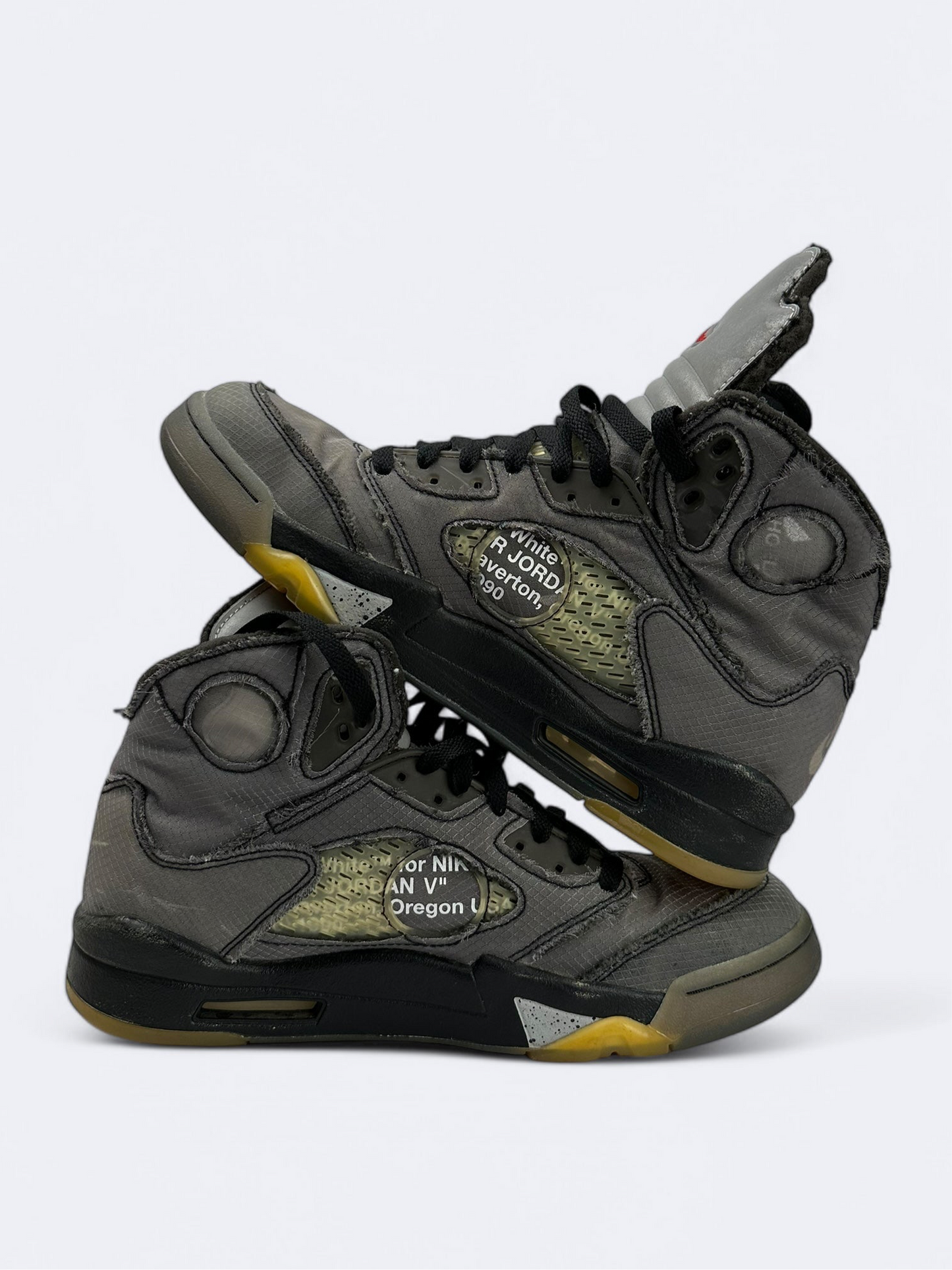 Off-White x Air Jordan 5 "Black" - 42,5 Casual Area