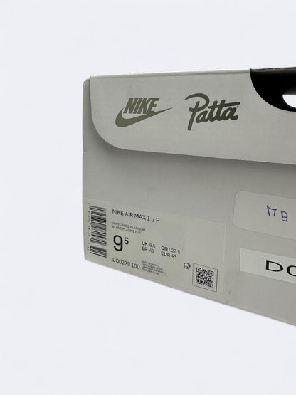 Patta x Air Max 1 "White Pure Platinum" - 43 Casual Area
