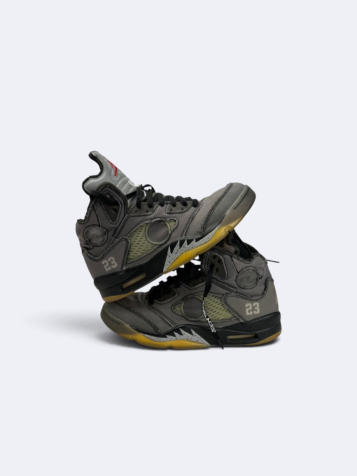 Off-White x Air Jordan 5 "Black" - 42,5 Casual Area