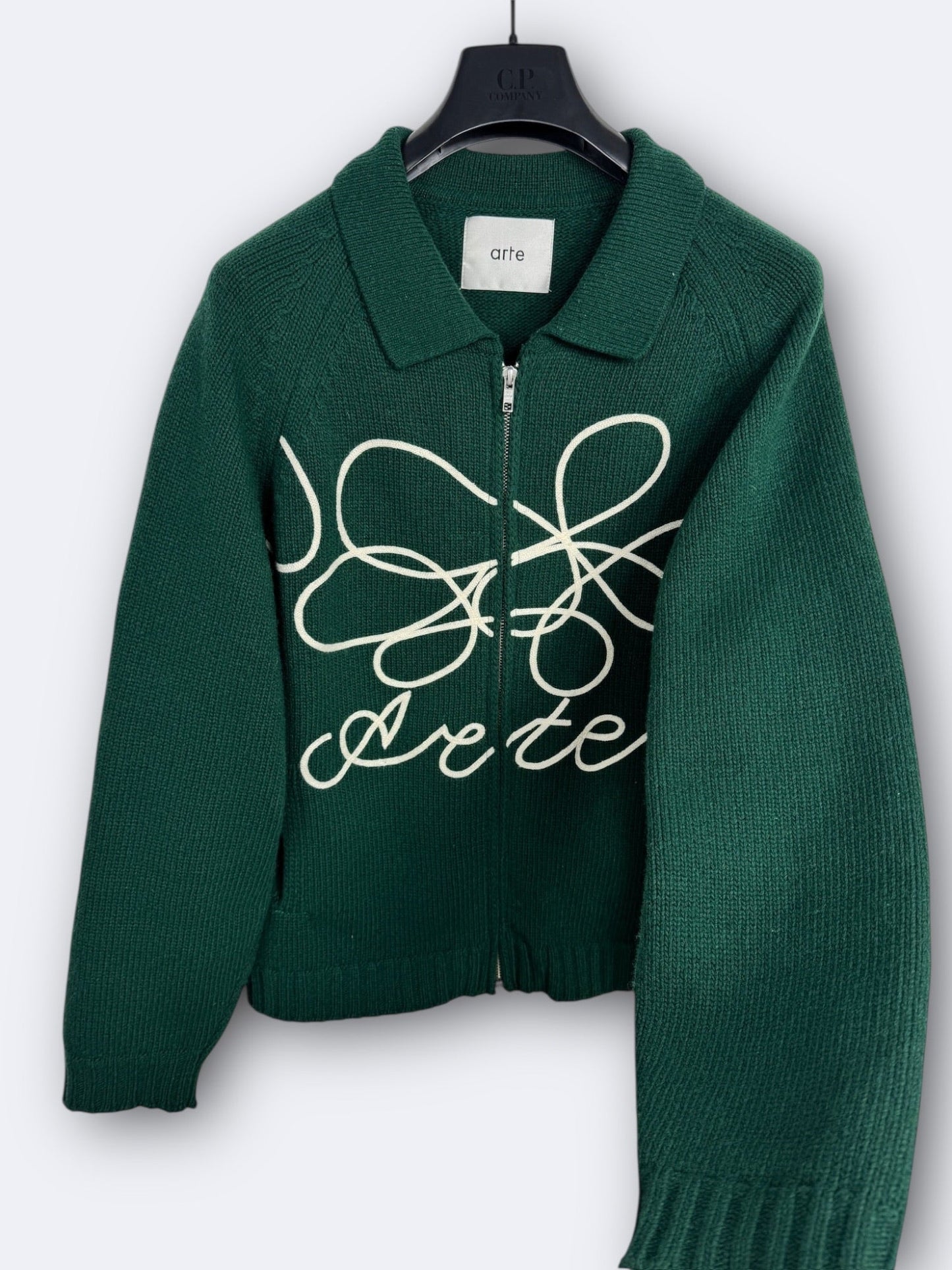 Cardigan Flower Round Knit Arte - M Casual Area