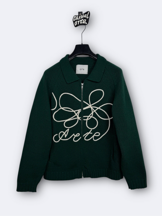 Cardigan Flower Round Knit Arte - M Casual Area