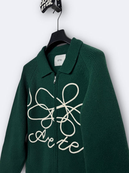 Cardigan Flower Round Knit Arte - M Casual Area