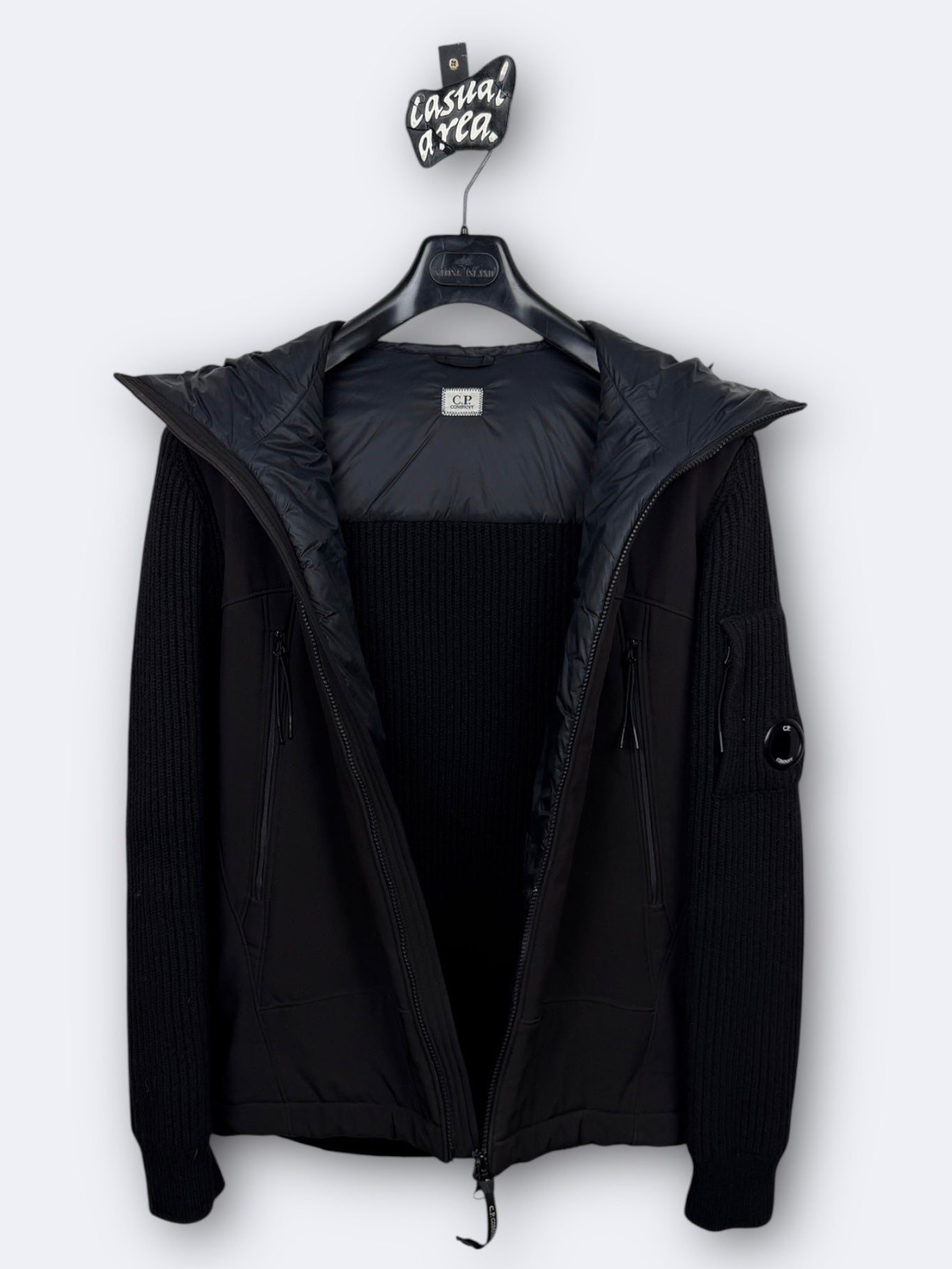 C.P. Shell Merino Wool Padded Hybrid Hood Jacket C.P. Company - L Casual Area