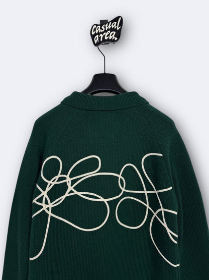 Cardigan Flower Round Knit Arte - M Casual Area