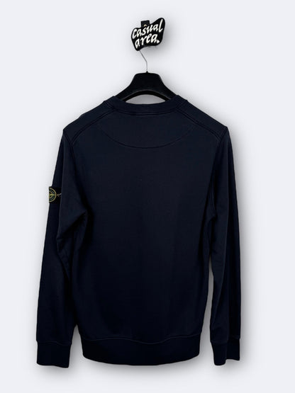 Casual Area - Sweat-shirt Stone Island bleu marine en coton avec logo sur la manche.